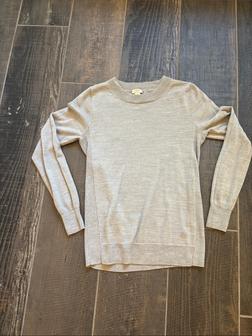 J. Crew Light Gray Crewneck Sweater